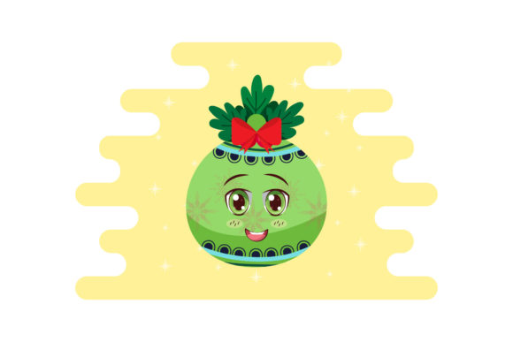 Christmas Ball Kawaii Decor Floral Graphics & Illustrations
