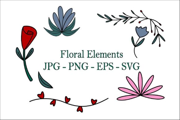 Floral Elements Hand Drawn Doodles Review