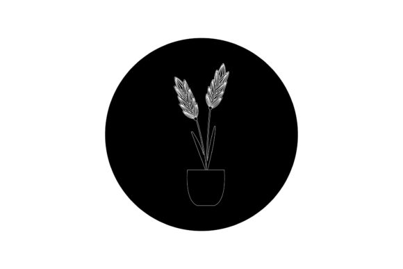 Floral Illustrations White Line Style Graphics Freebie