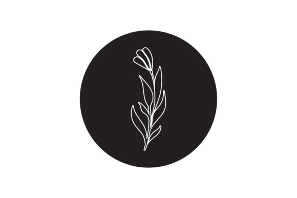 Floral Nature Spring White Line Style Graphics Freebie