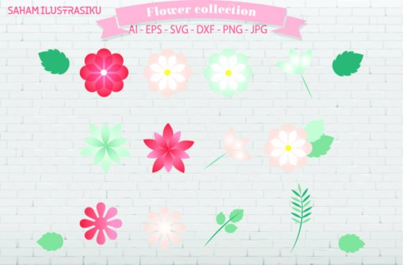 Flower Floral Collection Red Svg for Crafting and Graphics
