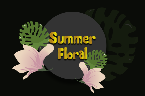 Frame Floral Tropical Banner: Graphics & Illustrations for Local Branding