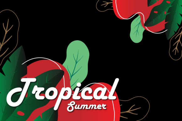 Tropical Floral Banner: Graphics & Illustrations for Real Publishing
